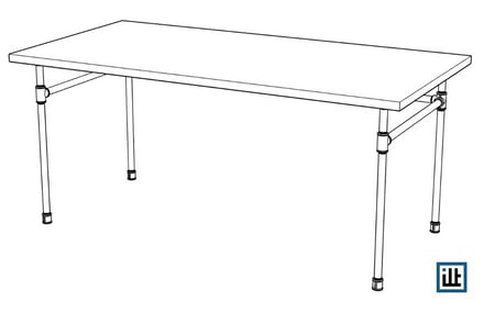 Bauplan für Schreibtisch aus Rohren / Tischgestell Temperguss