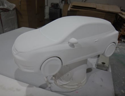 Modelo de coche, para presentación video mapping