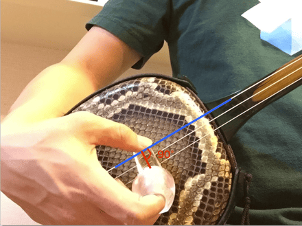 バチの正しい角度