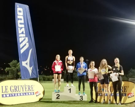 Siegerehrung W15 - Lucie, Meret, Malvina, Annika, Phoebe, Sereina (vlnr)