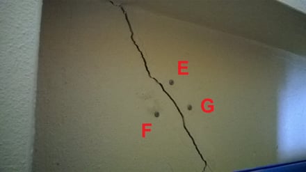 Annotated crack gauge monitoring