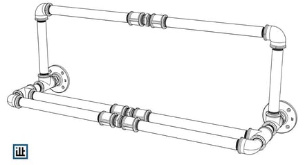 Bauplan für Industrial Schuhregal aus Rohren