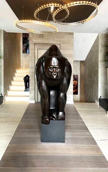 Bronze gold plated sculpture by Sanne Bernhart