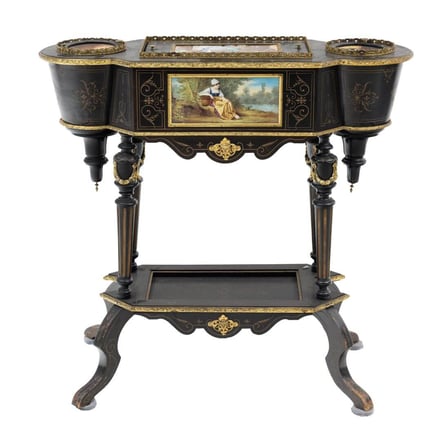 Wooden jardinière table