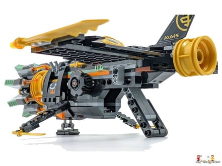 Die Besonderheit im Lego Paket 71736 ist der Felsenbrecher mit den 8 Shooter an der rotierenden Schnauze. 