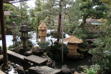 Ein Tablett mit edlen rohen Fleischstücken, Saucen sowie Salat und Reise als Beilage