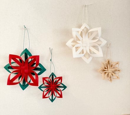 紙バンドのかごバックや小物の販売と、北欧のクリスマスをイメージしたオーナメントのワークショップ/ Craft_Salon_Apricot　手仕事屋杏