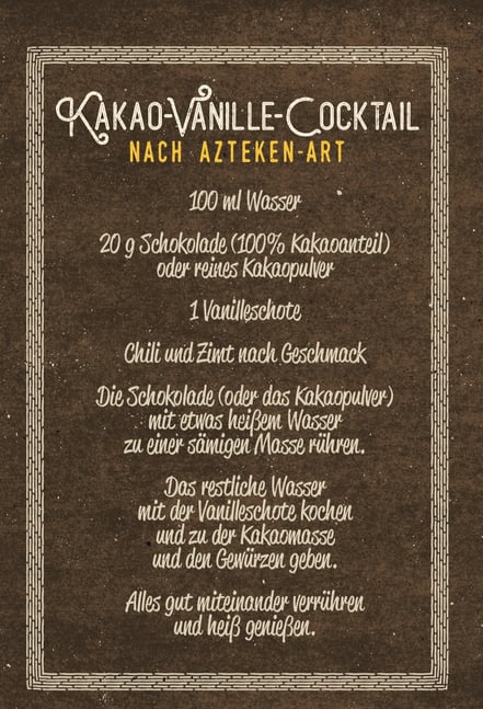 Vanille Kakao Trinkschokolade Rezept Aztekentrunk