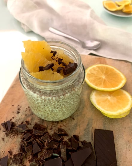 Chia Pudding Vanille Orange Schokolade