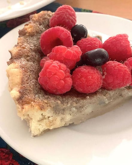 Kaeskuchen vegan Fruechte Vanille