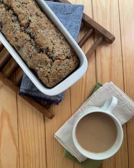 Bananenkuchen mit Vanille und Kakao NIbs