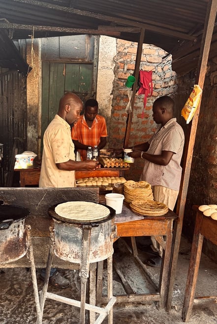 Rolex Bakery (egg with carrots in Chapati Bread)
