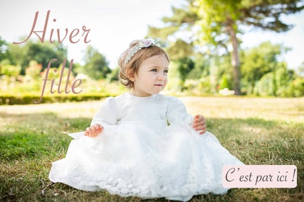 Collection robes de baptême d'hiver pour petits filles Fil de Légende. Création française. Magasin vêtements cérémonie enfants Paris, Neuilly-sur-Seine. Expéditions en France et à l'international.