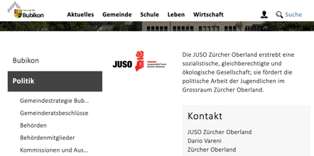 (Screenshot bubikon.ch)