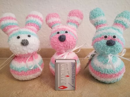 Hasen-Babys aus Babysocken :-)
