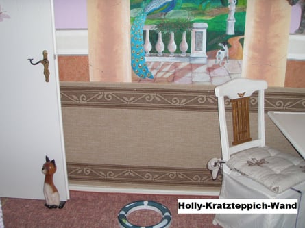 Holly hatte am Wandbild gekratzt (Kratztechnik) - hahahaha ;o)