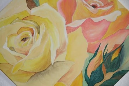 Rosen ... Quadrat 70 x 70 cm  Acryl auf Leinwand