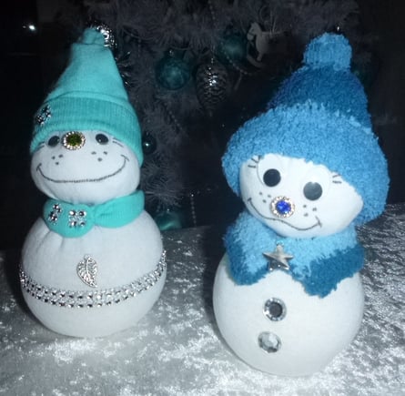 Schneemann aus Socken :o)