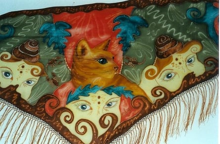 Seide Crépe de Chine - Dreieckstuch