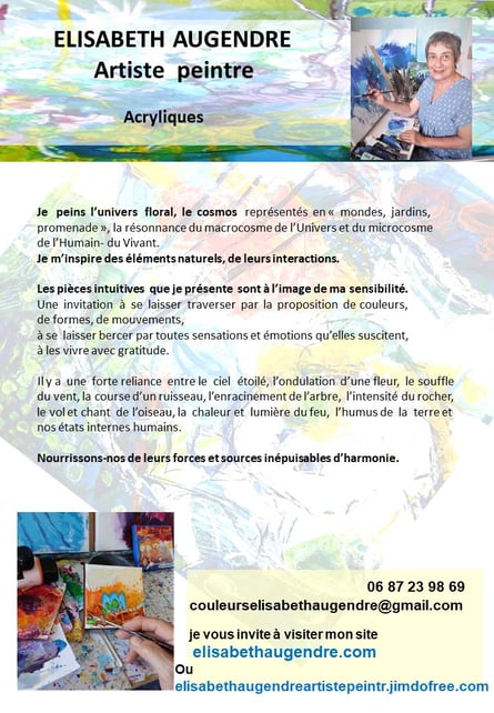 Elisabeth Augendre artiste peintre en Ariège La Bastide de Sérou présentation