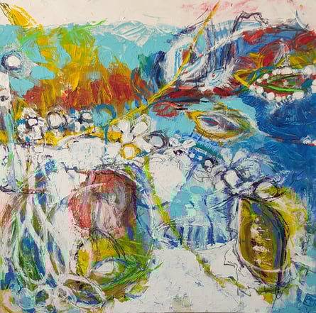 Elisabeth Augendre artiste peintre en Ariège La Bastide de Sérou peinture acrylique