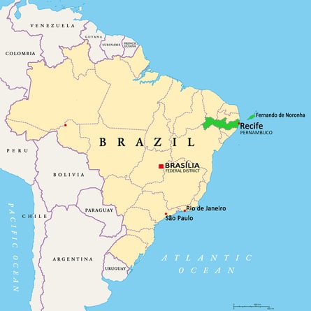 recife, map, brazilian venice, south america, brazil, metropolis, pernambuco, oxente, atlantic, rivers, island