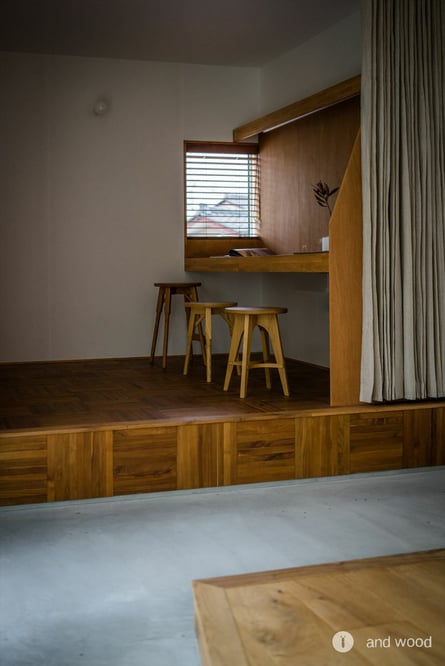 チーク パーケット 9P 施工例 アンドウッド andwood 