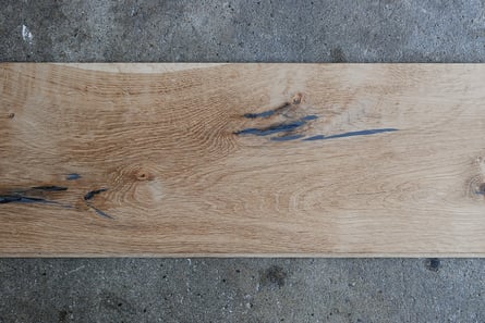 オーク 幅広 乱尺 キャラクター  水目補修 アンドウッド andwood 新潟 ショウルーム 無垢フローリング