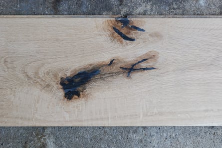 オーク 幅広 乱尺 キャラクター アンドウッド andwood 新潟 ショウルーム 無垢フローリング 節の例