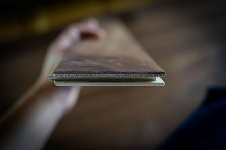 ウォールナット フローリング 幅細 乱尺 断面 床 アンドウッド andwood 4