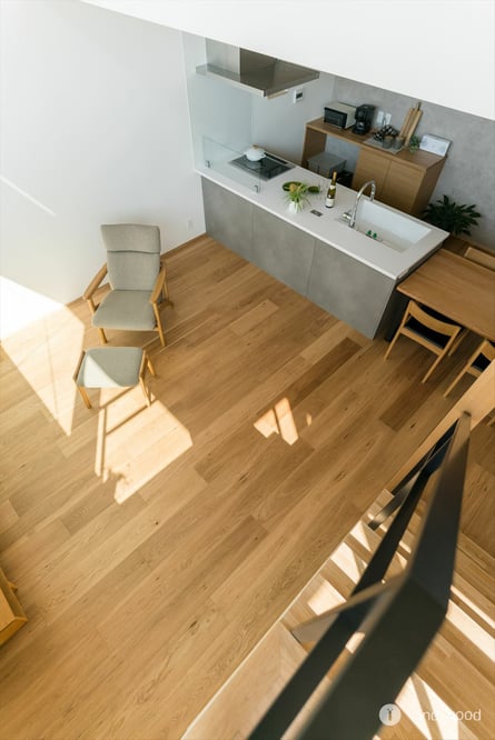 オーク 幅広 フローリング 施工例 加藤淳 アンドウッド andwood 1