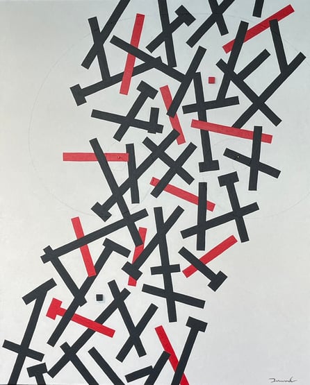 VERNACULAR 1   530mm*652mm   F15   2025 acrylic on canvas, wood