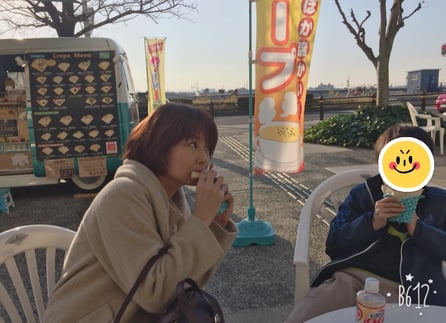 ＤクラスＡちゃんに目撃されてしまった二葉親子(次男撮影）