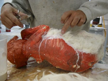 construcción de Perro para escena de cine