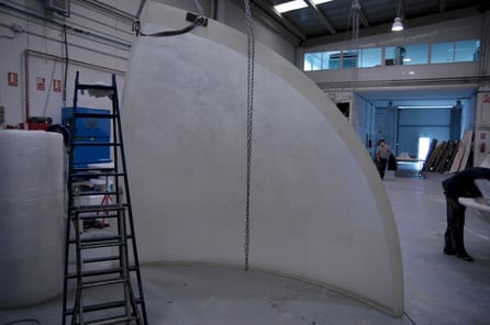 Octavo de esfera Translúcido (Sol) para exposición planetas