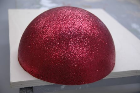 Semiesfera acabado escamas metálizadas (rosa fucsia - magenta)