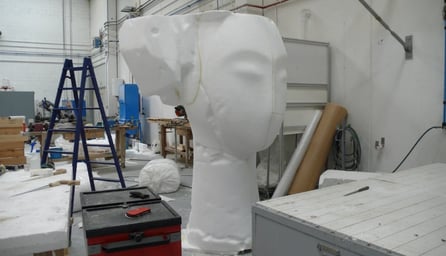 Ampliación de una Cabeza de Manolo Valdés