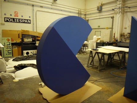 Logosímbolos corpóreos, para evento de marca.