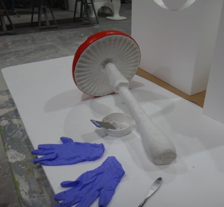 Seta Corporea, como elemento decorativo (escaparate)