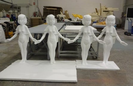 Poliespan sin pintar, para trabajar el acabado