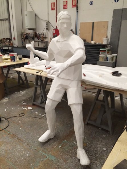 Tenista, modelo estilo: low poly