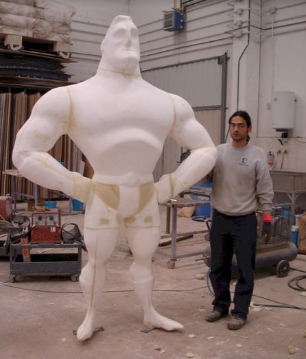 Figura corpórea de cómic para decoración de una carroza infantil