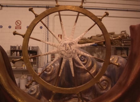 Timón de Barco, escenografía de Teatro Musical