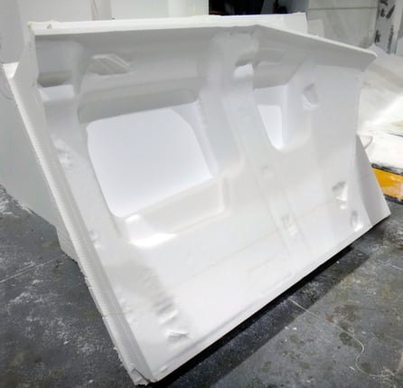 panel interior para formar un modelo a tamaño real de un helicoptero