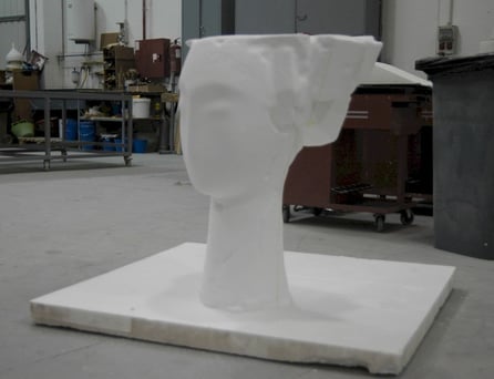 Cabeza de Menina, Manolo Valdes. Modelo escalado para Fundición.