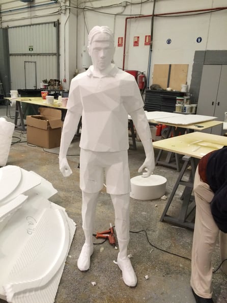 Hombre, estilo low polygon