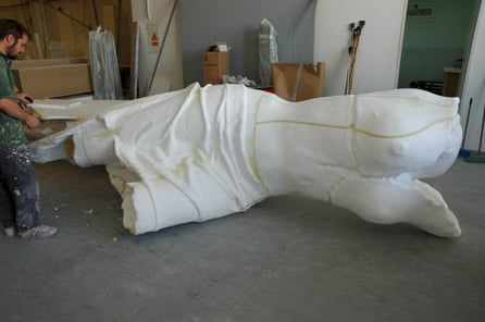 Cuerpo, Modelo escalado para fundición monumental.