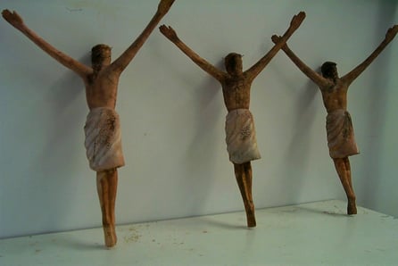 Cristos, para Crucifijo efectos especiales en rodaje de cine (La Promesa)