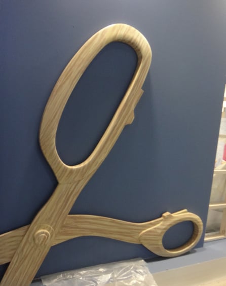 Tijera 2 metros, para Stand, imitación madera