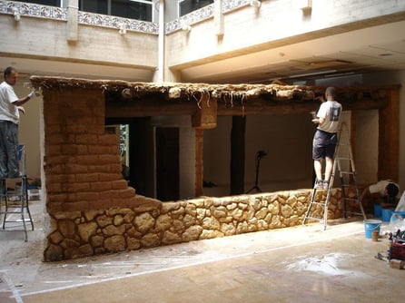 Construcción de una cabaña íbera. Muel